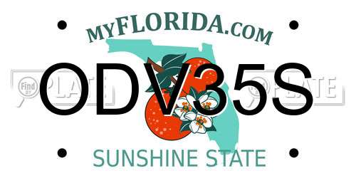 ODV35S Florida License Plate