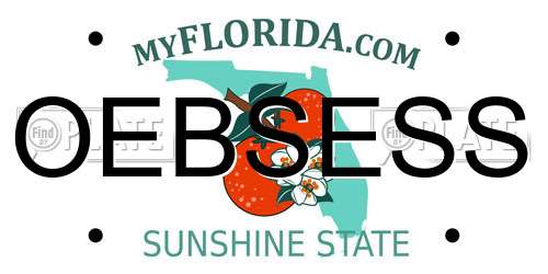 OEBSESS Florida License Plate
