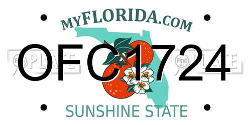 OFC1724 Florida License Plate