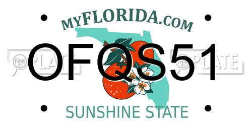 OFQS51 Florida License Plate