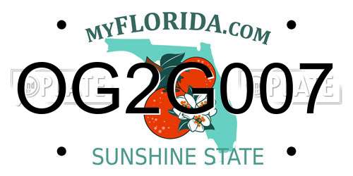 OG2G007 Florida License Plate
