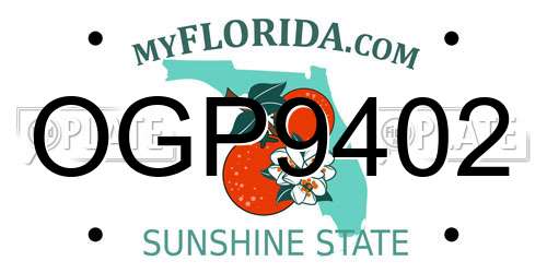 OGP9402 Florida License Plate