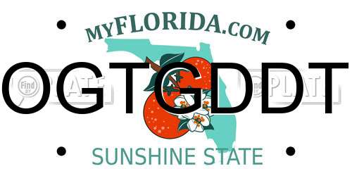 OGTGDDT Florida License Plate