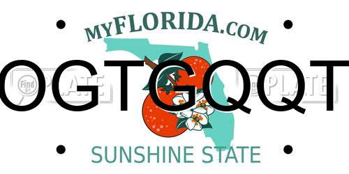 OGTGQQT Florida License Plate