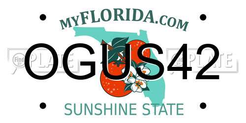 OGUS42 Florida License Plate