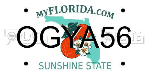 OGYA56 Florida License Plate