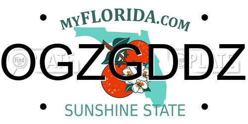 OGZGDDZ Florida License Plate