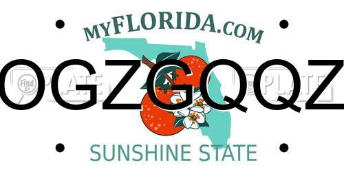 OGZGQQZ Florida License Plate
