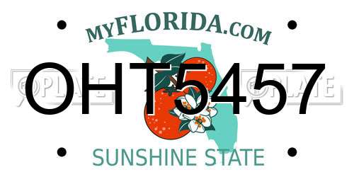 OHT5457 Florida License Plate