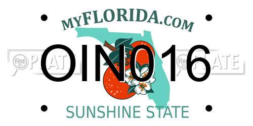 OIN016 Florida License Plate