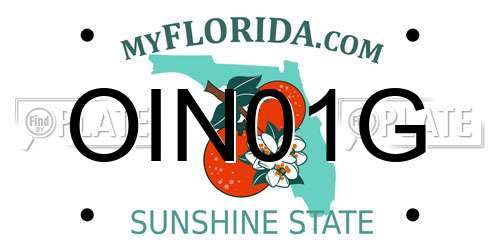 OIN01G Florida License Plate