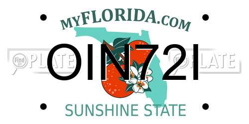 OIN72I Florida License Plate