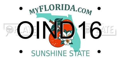 OIND16 Florida License Plate