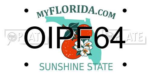 OIPF64 Florida License Plate