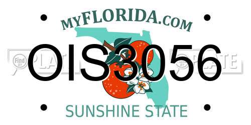 OIS3056 Florida License Plate