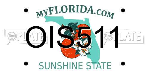 OIS511 Florida License Plate