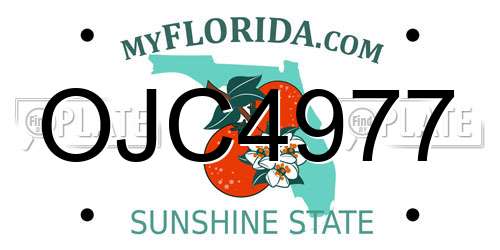 OJC4977 Florida License Plate