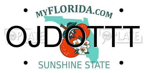 OJDOTTT Florida License Plate