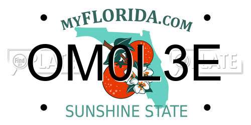 OM0L3E Florida License Plate
