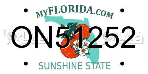 ON51252 Florida License Plate