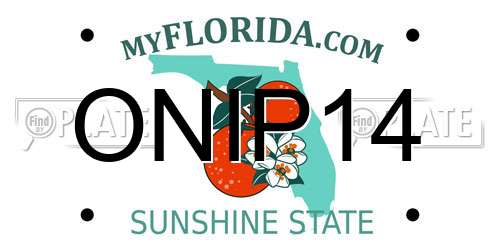 ONIP14 Florida License Plate