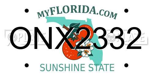 ONX2332 Florida License Plate