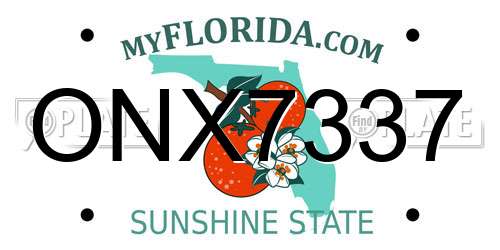 ONX7337 Florida License Plate