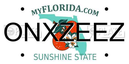 ONXZEEZ Florida License Plate