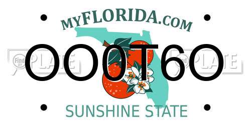 OO0T6O Florida License Plate