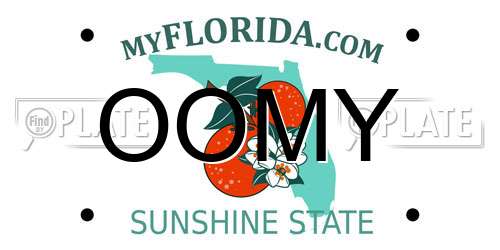 OOMY Florida License Plate