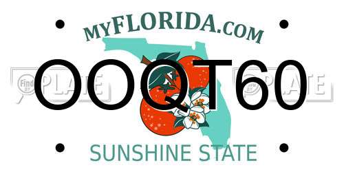 OOQT60 Florida License Plate