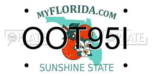 OOT95I Florida License Plate