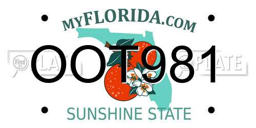 OOT981 Florida License Plate