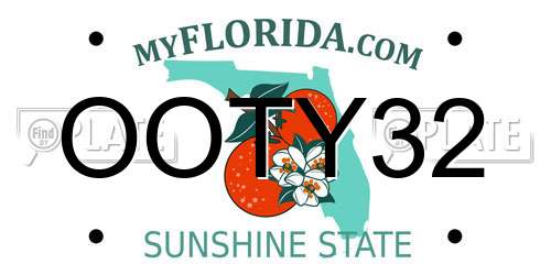 OOTY32 Florida License Plate