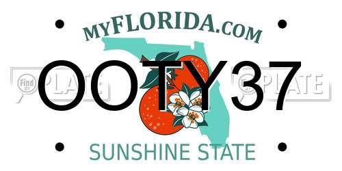 OOTY37 Florida License Plate