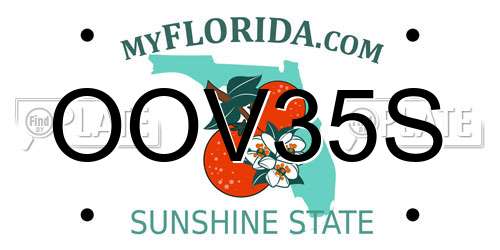 OOV35S Florida License Plate