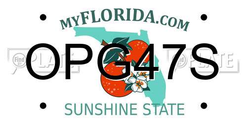 OPG47S Florida License Plate