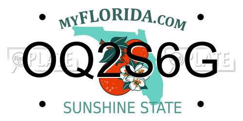OQ2S6G Florida License Plate