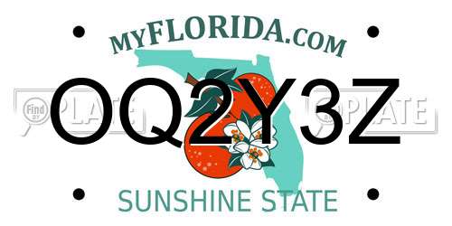 OQ2Y3Z Florida License Plate