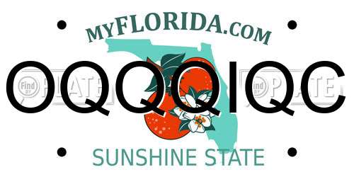 OQQQIQC Florida License Plate