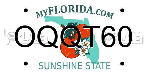 OQQT60 Florida License Plate