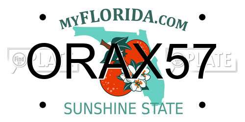 ORAX57 Florida License Plate