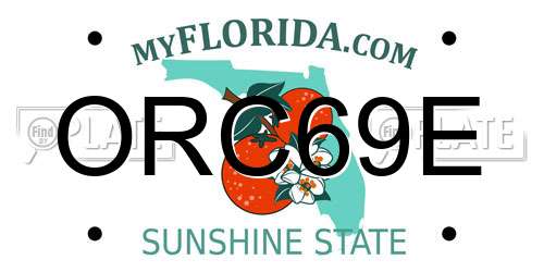 ORC69E Florida License Plate