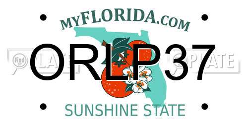 ORLP37 Florida License Plate