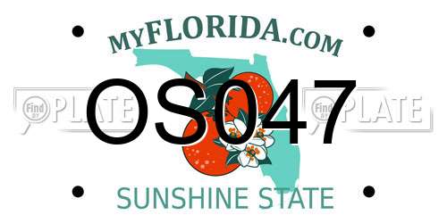 OS047 Florida License Plate