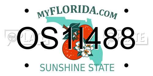 OS1I488 Florida License Plate
