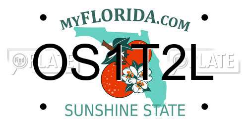 OS1T2L Florida License Plate