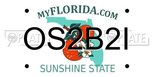 OS2B2I Florida License Plate