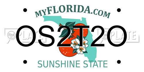 OS2T2O Florida License Plate