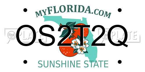 OS2T2Q Florida License Plate